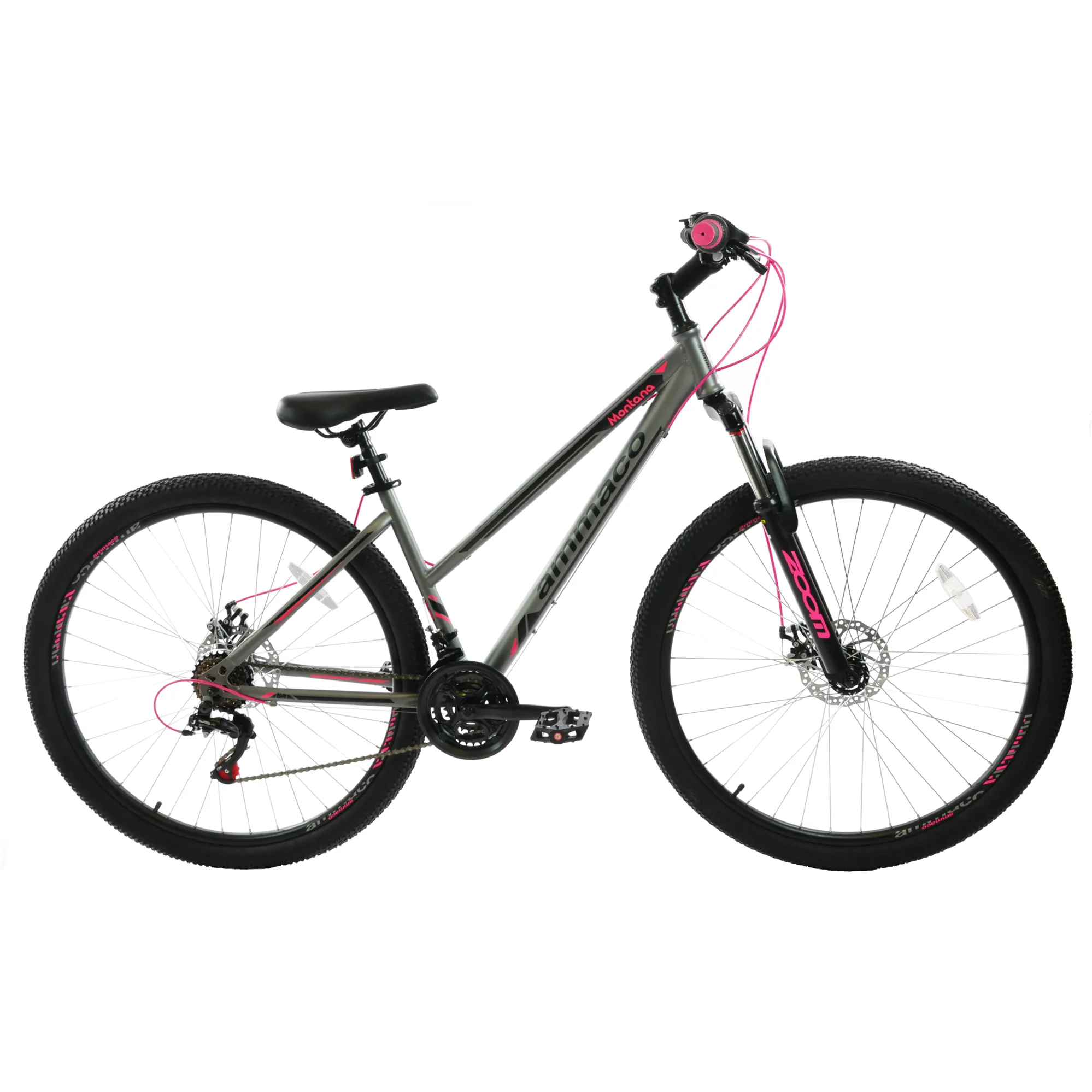 Ammaco Montana 29 Inch Wheel Mountain Bike Grey